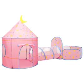 Cort de joacă pentru copii cu 250 bile, roz, 301x120x128 cm, 4 image