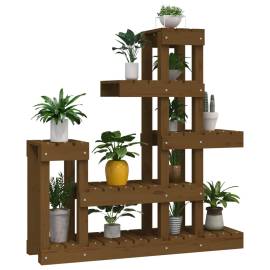 Suport pentru plante, maro, 92x25x97 cm, lemn masiv de pin, 4 image