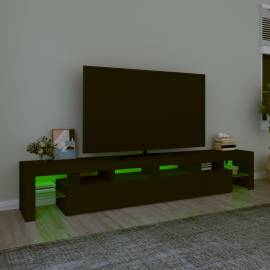 Comodă tv cu lumini led, negru, 230x36,5x40 cm, 4 image