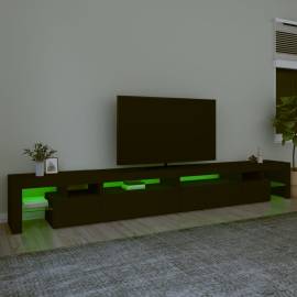 Comodă tv cu lumini led, negru, 290x36,5x40 cm, 4 image