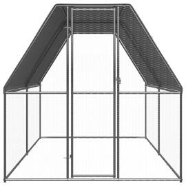 Coteț de păsări pentru exterior, 2x4x2 m, oțel galvanizat, 2 image