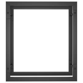 Suport pentru lemne de foc, negru mat, 50x28x56 cm, oțel, 3 image