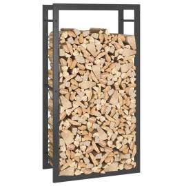 Suport pentru lemne de foc, negru mat, 50x28x94 cm oțel, 5 image
