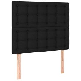 Tăblii de pat, 2 buc, negru, 80x5x78/88 cm, textil, 2 image