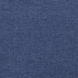Cadru de pat cu tăblie, albastru, 140x200 cm, textil, 10 image