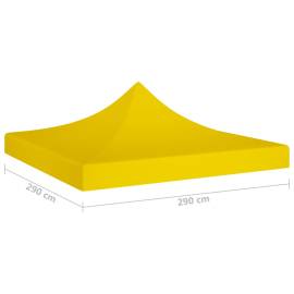 Acoperiș pentru cort de petrecere, galben, 3 x 3 m, 270 g/m², 5 image