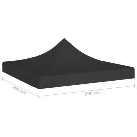 Acoperiș pentru cort de petrecere, negru, 3 x 3 m, 270 g/m², 5 image