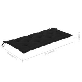 Pernă pentru balansoar, negru, 120 cm, material textil, 6 image