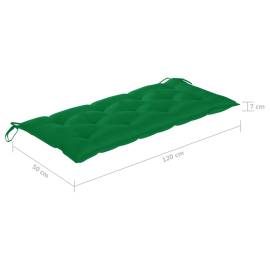 Pernă pentru balansoar, verde, 120 cm, material textil, 6 image