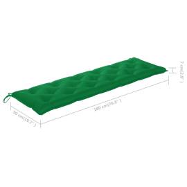 Pernă pentru balansoar, verde, 180 cm, material textil, 7 image
