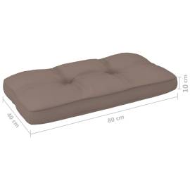 Pernă pentru canapea din paleți, gri taupe, 80 x 40 x 12 cm, 4 image