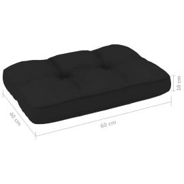Pernă pentru canapea din paleți, negru, 60 x 40 x 12 cm, 4 image