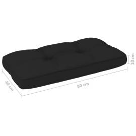 Pernă pentru canapea din paleți, negru, 80 x 40 x 12 cm, 4 image