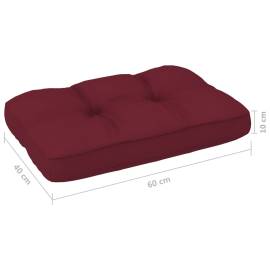 Pernă pentru canapea din paleți, roșu vin, 60 x 40 x 12 cm, 4 image