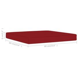 Pernă pentru taburet din paleți, roșu vin, material textil, 5 image