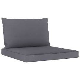 Perne canapea din paleți, 2 buc., antracit, material textil, 2 image