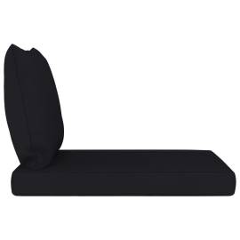 Perne de canapea din paleți, 2 buc., negru, material textil, 4 image