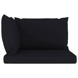 Perne de canapea din paleți, 3 buc., negru, material textil, 3 image