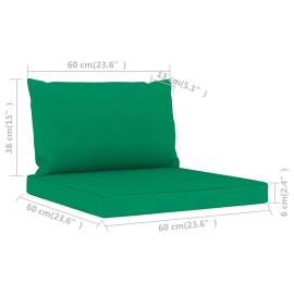 Perne pentru canapea din paleți, 2 buc., verde, textil, 6 image