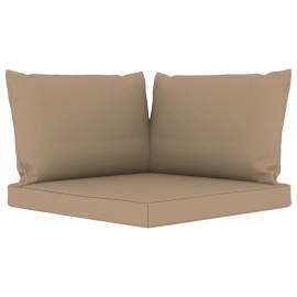 Perne pentru canapea din paleți, 3 buc., gri taupe, țesătură, 2 image