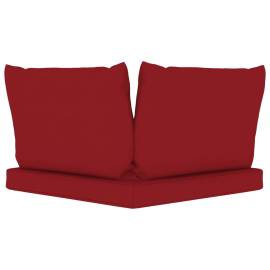 Perne pentru canapea din paleți, 3 buc., roșu vin, textil, 5 image