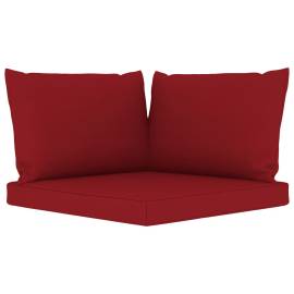 Perne pentru canapea din paleți, 3 buc., roșu vin, textil, 2 image