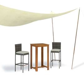 Stâlpi pentru parasolar, 2 buc., 200 cm, oțel zincat, 2 image
