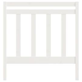 Tăblie de pat, alb, 95x4x100 cm, lemn masiv de pin, 4 image