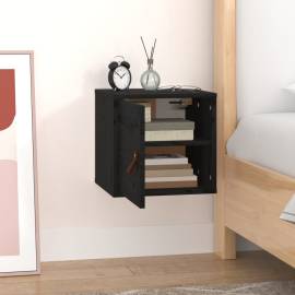 Dulap de perete, negru, 31,5x30x30 cm, lemn masiv de pin, 8 image