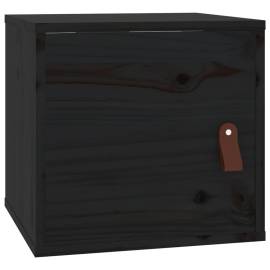Dulap de perete, negru, 31,5x30x30 cm, lemn masiv de pin, 2 image