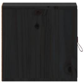 Dulapuri de perete, 2 buc, negru, 31,5x30x30 cm, lemn masiv pin, 5 image