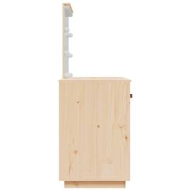 Măsuță de toaletă cu led, 95x50x133,5 cm, lemn masiv pin, 7 image