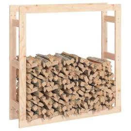 Rastel pentru lemne de foc, 100x25x100 cm, lemn masiv pin, 4 image