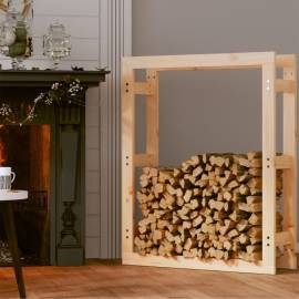 Rastel pentru lemne de foc, 80x25x100 cm, lemn masiv pin, 3 image