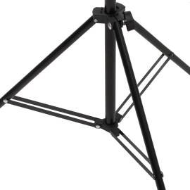 Suport de fundal în formă de t, negru, 201x60x(70-200) cm, 6 image