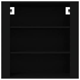 Dulap de perete, negru, 80x33x80 cm, lemn prelucrat, 3 image