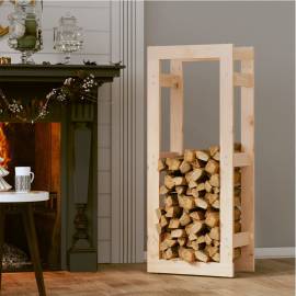 Rastel pentru lemne de foc, 41x25x100 cm, lemn masiv pin, 3 image