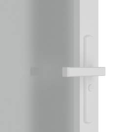 Ușă de interior, 102,5x201,5 cm, alb, sticlă mată și aluminiu, 5 image