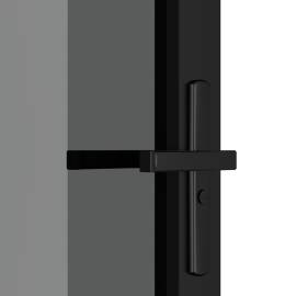 Ușă de interior, 102,5x201,5 cm, negru, sticlă esg și aluminiu, 5 image