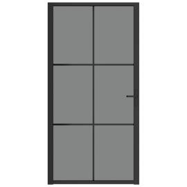 Ușă de interior, 102,5x201,5 cm, negru, sticlă esg și aluminiu, 3 image