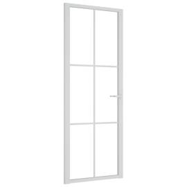 Ușă de interior, 76x201,5 cm, alb, sticlă esg și aluminiu, 2 image