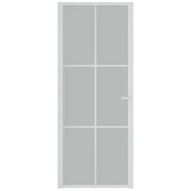 Ușă de interior, 83x201,5 cm, alb, sticlă mată și aluminiu, 3 image