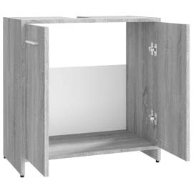 Dulap de baie, gri sonoma, 60x33x60 cm, lemn prelucrat, 6 image