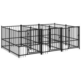 Padoc pentru câini de exterior, 5,63 m², oțel, 2 image