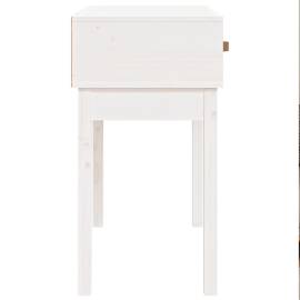 Masă consolă, alb, 76,5x40x75 cm, lemn masiv de pin, 5 image