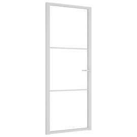 Ușă de interior, 83x201,5 cm, alb, sticlă esg și aluminiu, 2 image