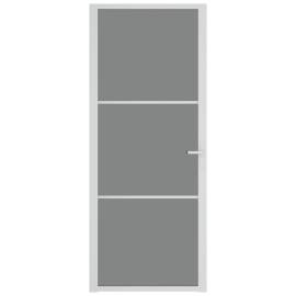 Ușă de interior, 83x201,5 cm, alb, sticlă esg și aluminiu, 3 image
