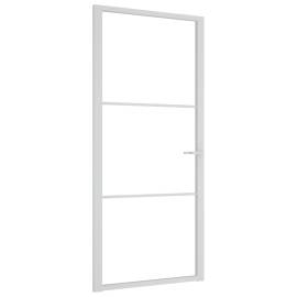 Ușă de interior, 93x201,5 cm, alb, sticlă esg și aluminiu, 2 image