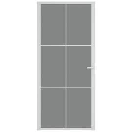 Ușă de interior, 93x201,5 cm, alb, sticlă esg și aluminiu, 3 image