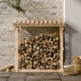 Rastel pentru lemne de foc, 108x64,5x109 cm, lemn masiv pin, 3 image